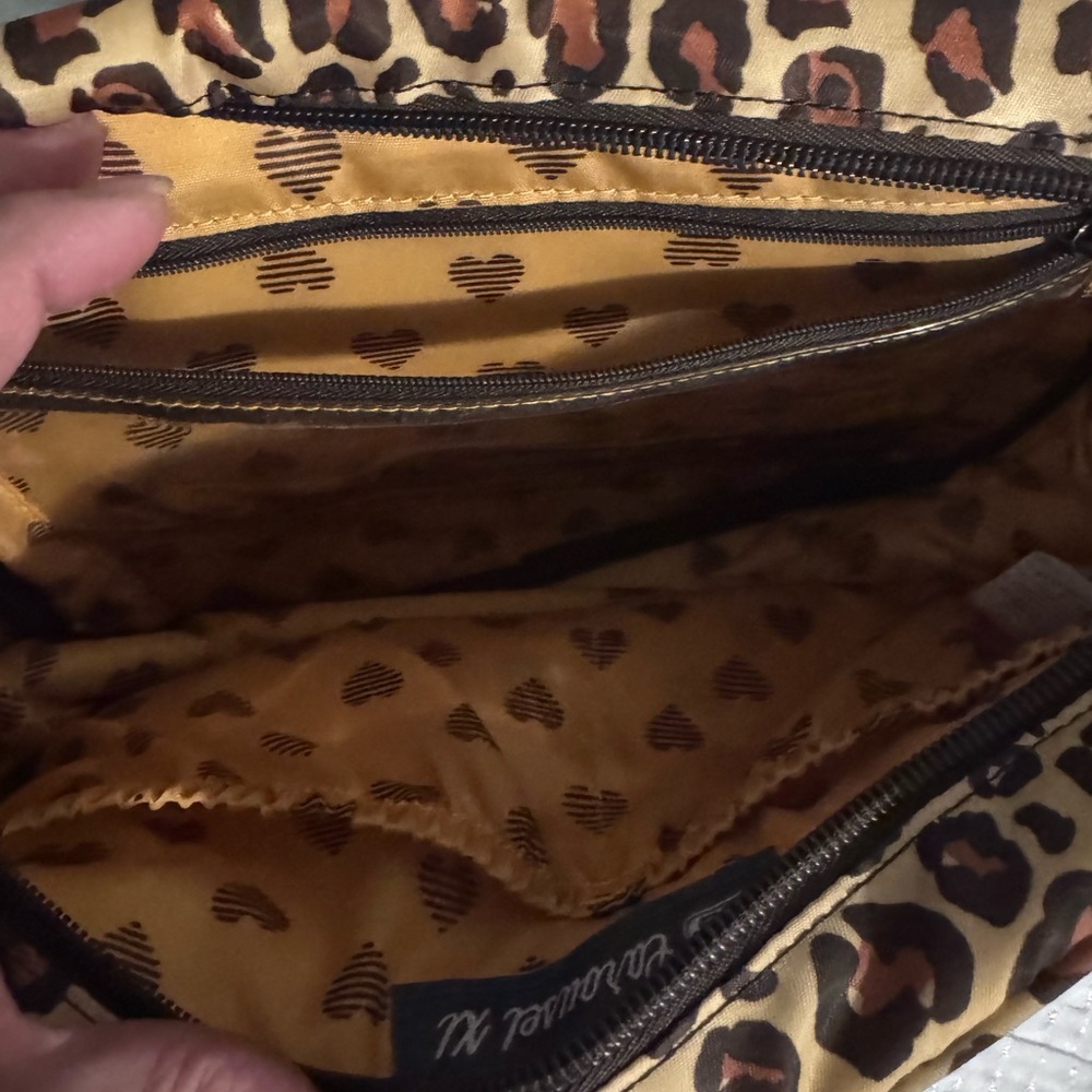 Lug Leopard Print Quilted Crossbody Bag - Brown - Picture 7 of 8